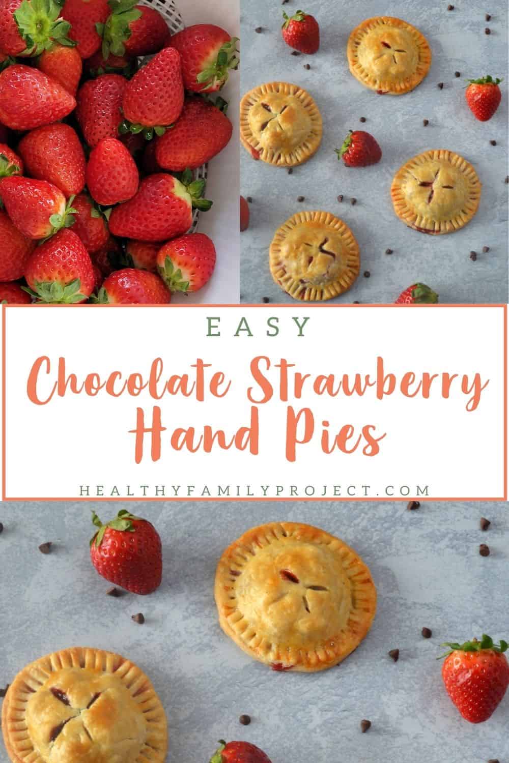 how to make easy chocolate strawberry hand pies 