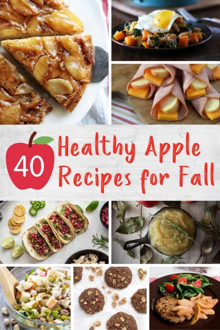 Collage of apple recipes