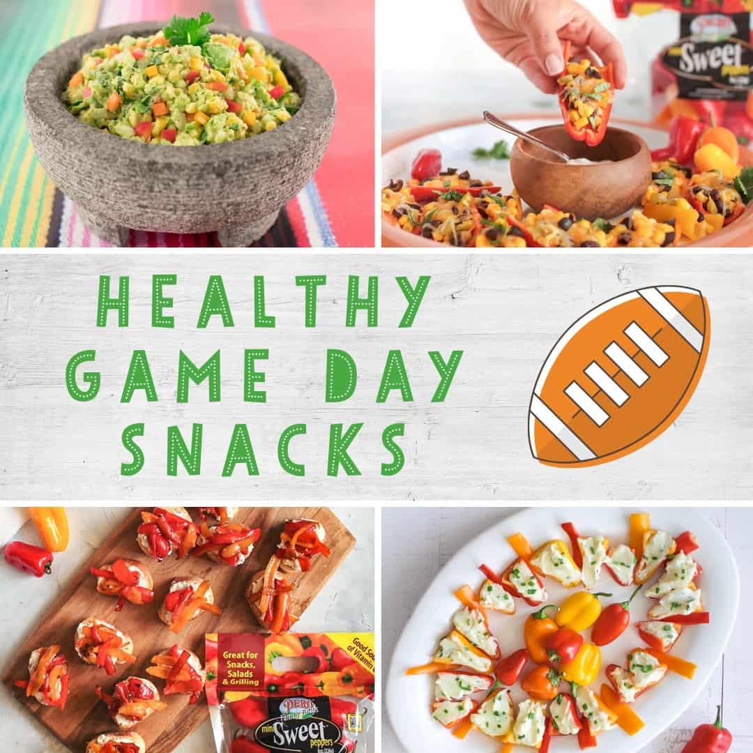 Healthy Game Day Snacks with Mini Sweet Peppers