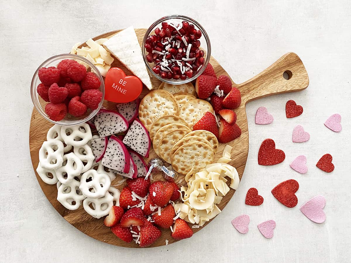 Valentine's Day Snack Board 