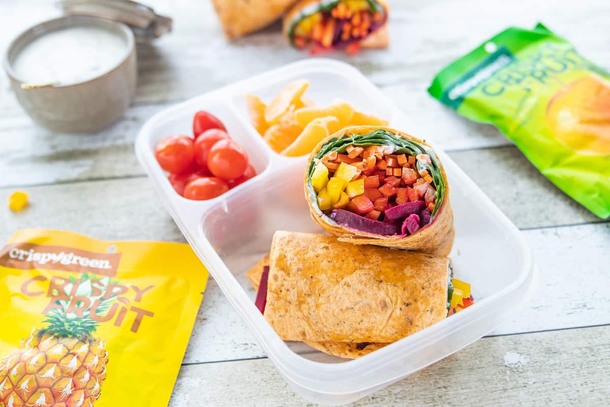 Rainbow Veggie Wraps 