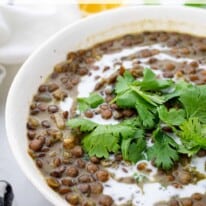 Coconut lentil curry soup pin hfp