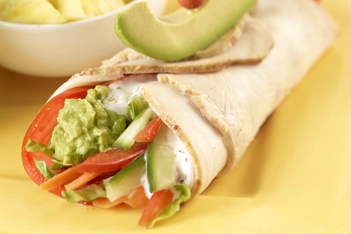 Tasty Avocado Turkey Wrap