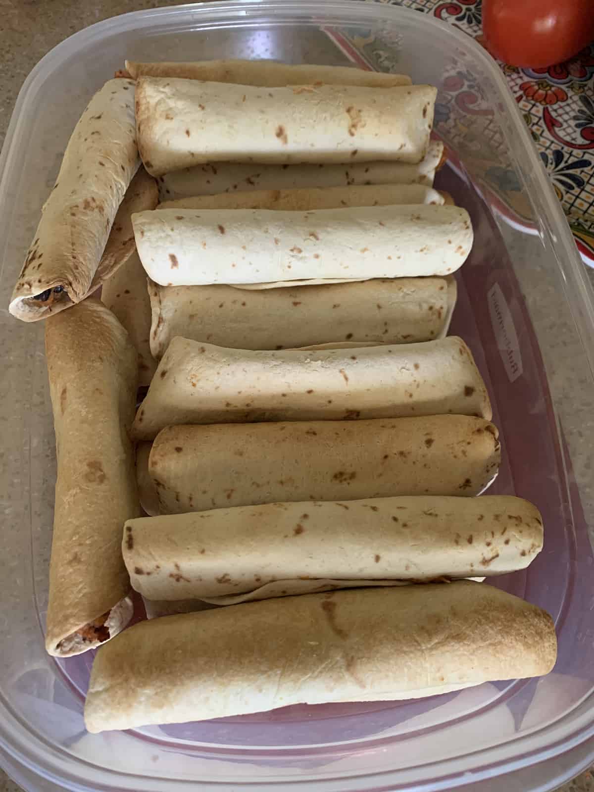  Taquitos made with Mexican Cauliflower Rice