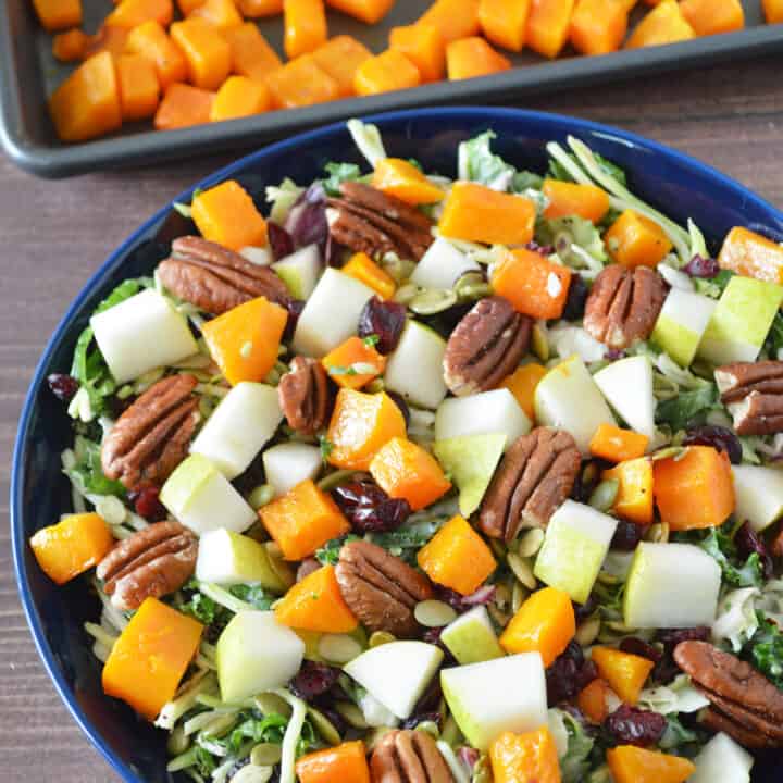 Roasted Butternut Squash Sweet Kale Salad Healthy Family Project