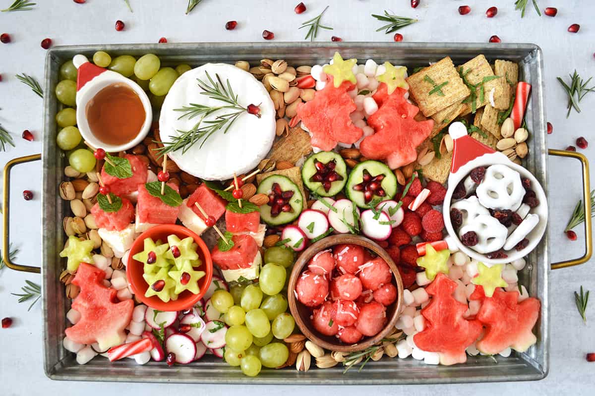 Holiday Watermelon Snack Board 