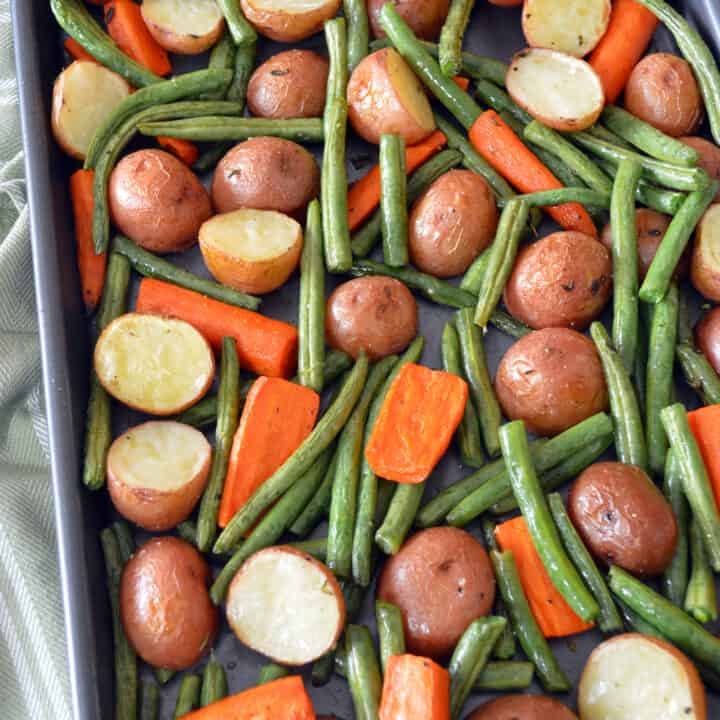 Easy Roasted Potatoes with Green Beans and Carrots Healthy Family Project