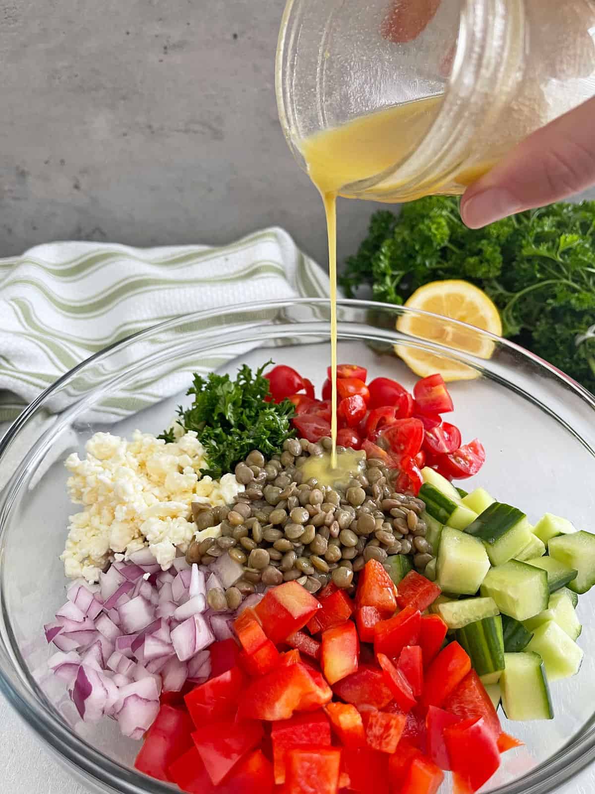 Best Mediterranean Lentil Salad