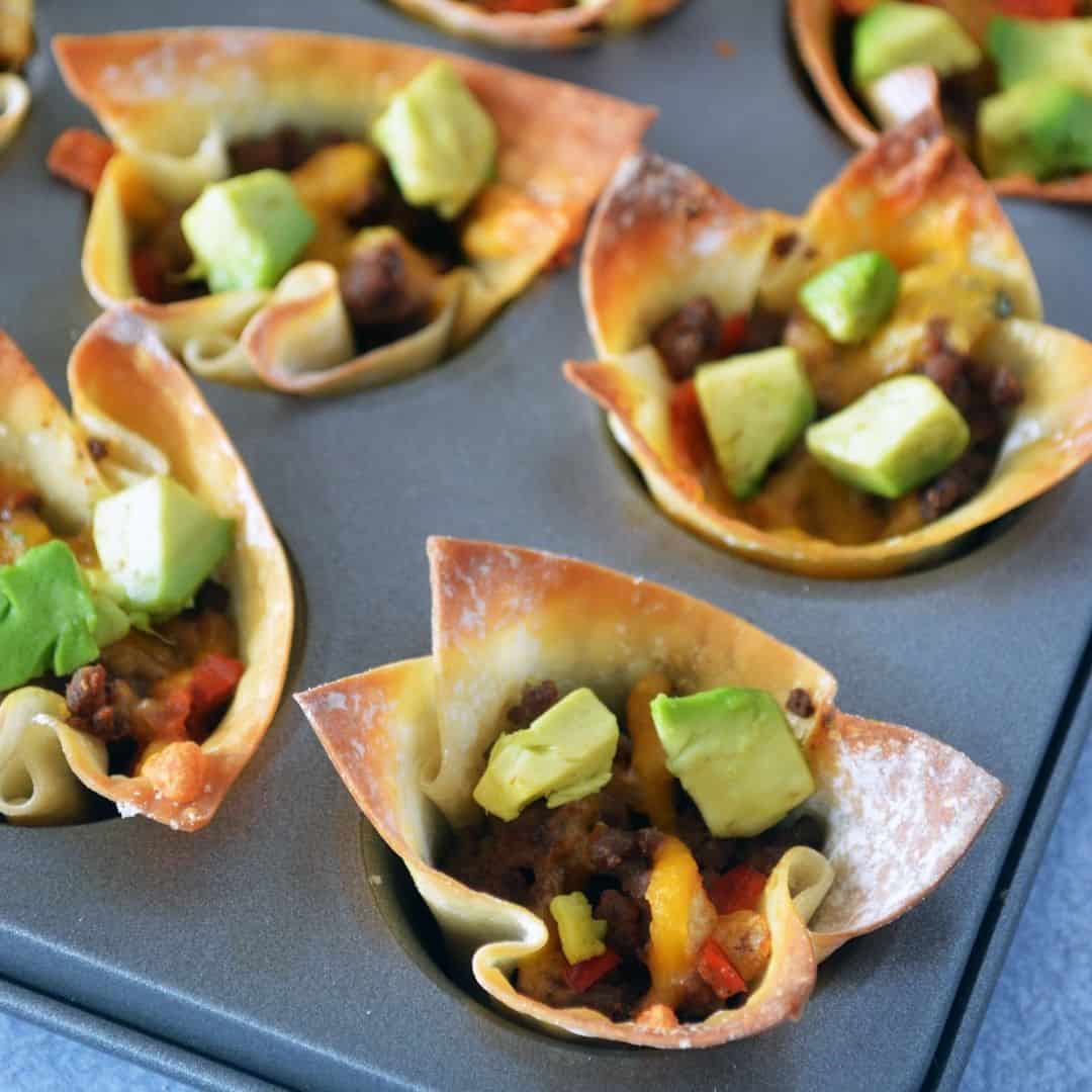 How to make Mini Wonton Taco Cups