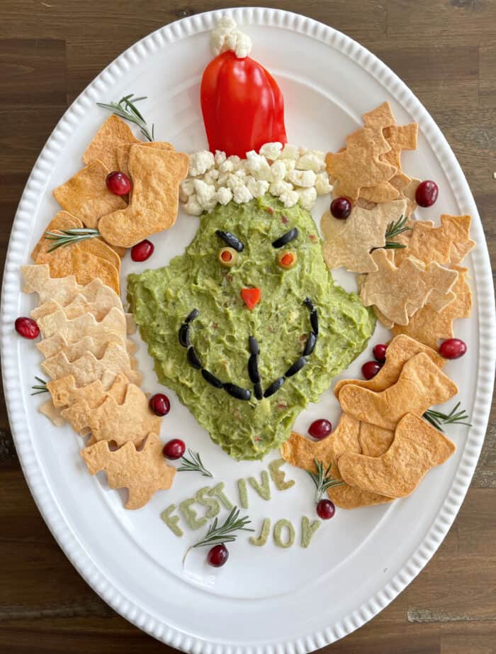 Grinch Guacamole - Holiday Appetizer | Healthy Family Project