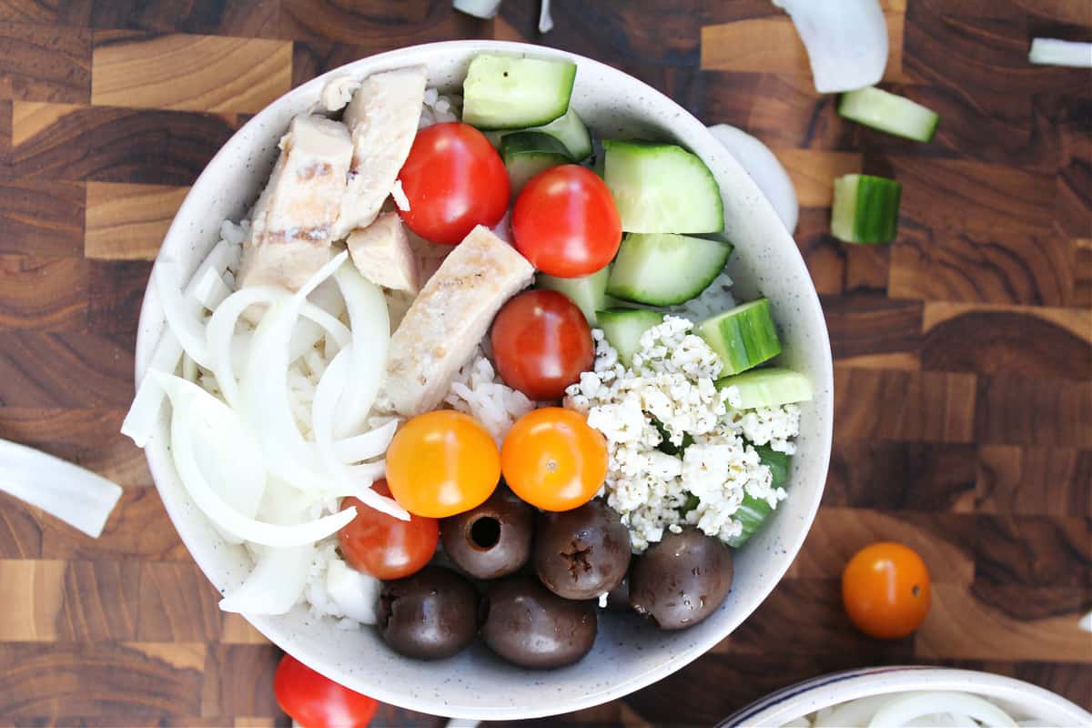 Greek Chicken Rice Bowls