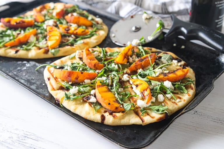 Grilled Peach Flatbread