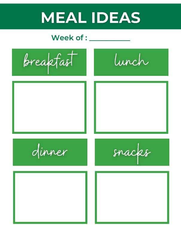 Best Printable Monthly Meal Planners