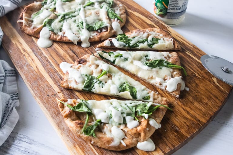 Baked Spinach Flatbread