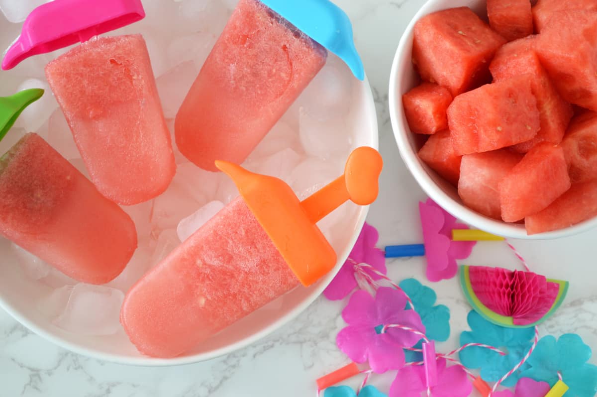 How to make Watermelon Lemonade Popsicles