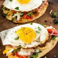 Easy Breakfast Naan Pizza