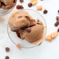 No Churn Sweetpotato Chocolate Ice Cream