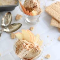 No Churn Peanut Butter Apple Pie Ice Cream