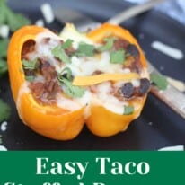 Easy Taco Stuffed Peppers Pin