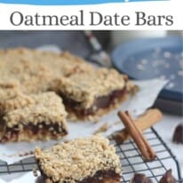 Healthy Oatmeal Date Bars Pin