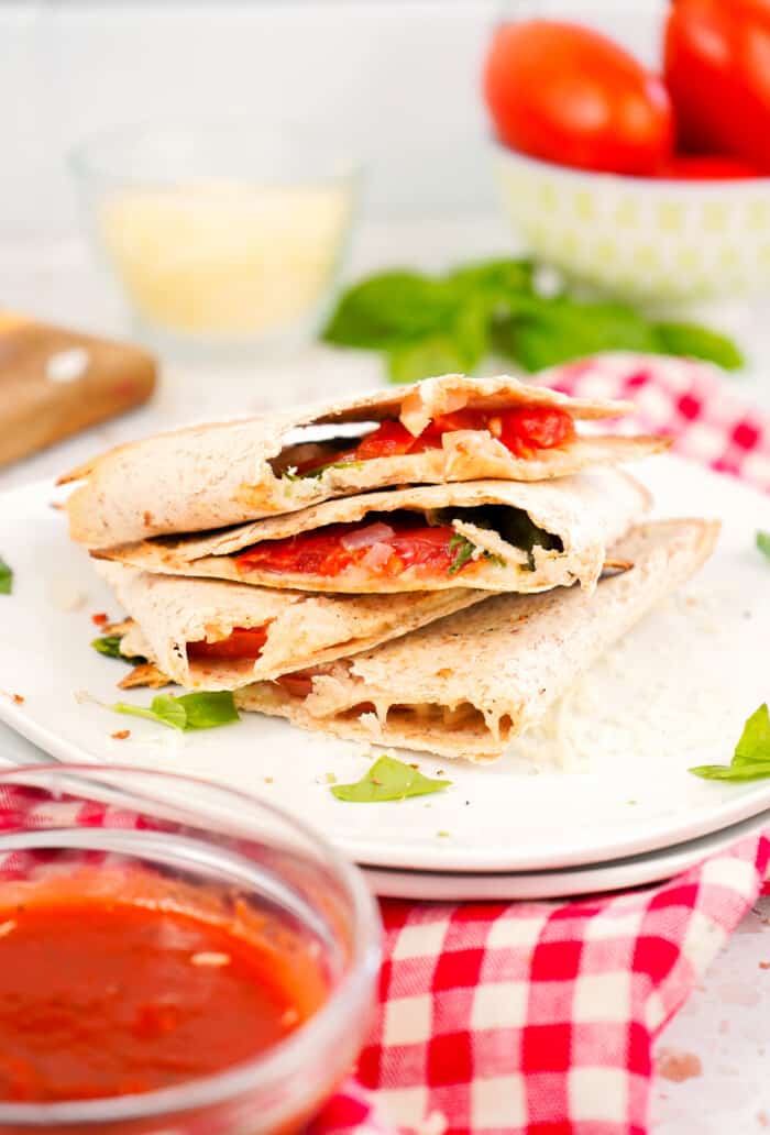 Air Fryer Veggie Pizza Quesadillas Healthy Family Project