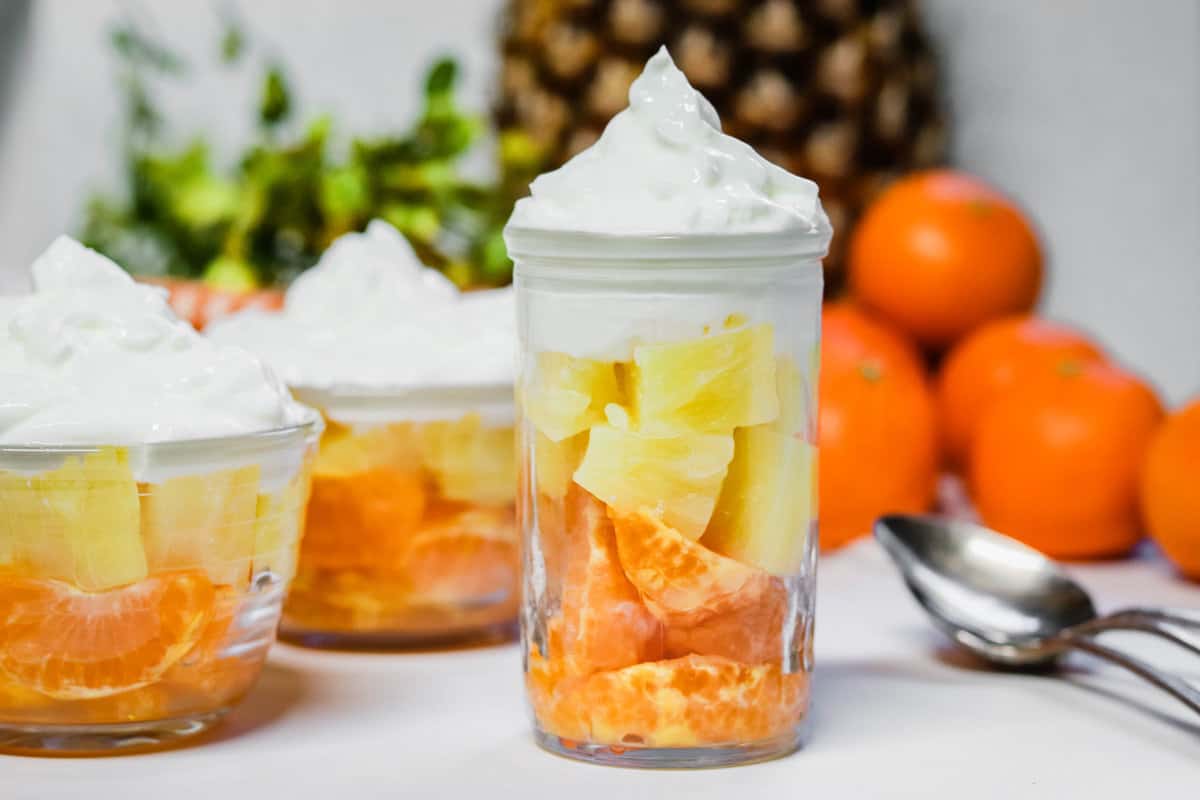 Easy Candy Corn Fruit Parfaits