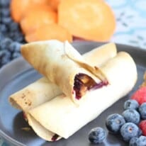 Air Fryer PBJ Sweetpotato Taquitos