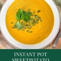Instant Pot Sweetpotato Carrot Ginger Soup Pin