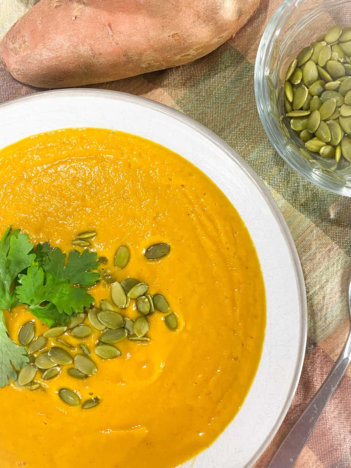 Healthy Instant Pot Sweetpotato Carrot Ginger Soup