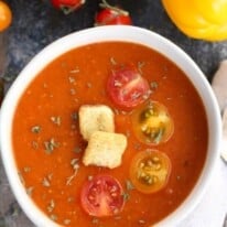 Roasted Tomato and Bell Pepper Soup