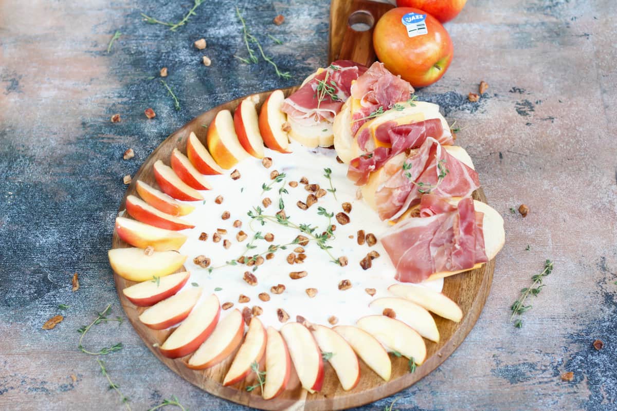 Healthy Whipped Ricotta Board with Apples