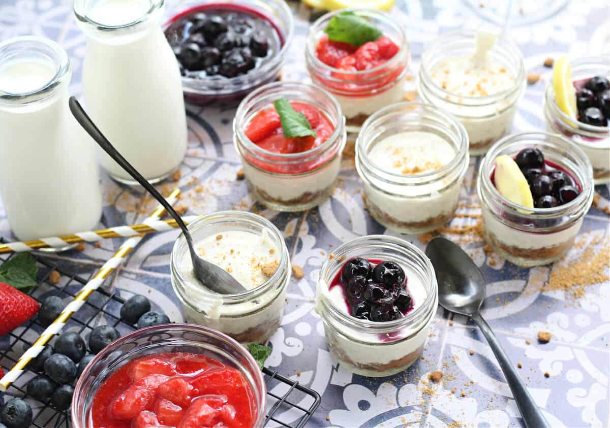 No Bake Cheesecake with healthier ingredients