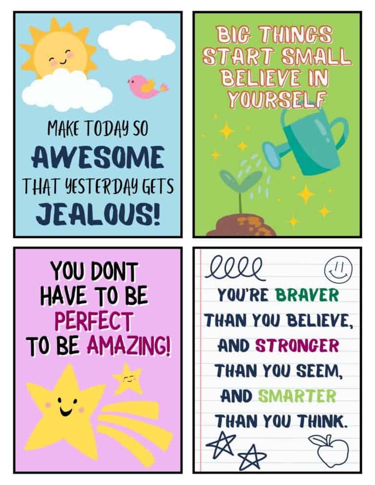 Printable Inspirational Lunchbox Notes For Kids - Healthy Family Project