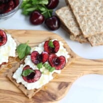 Cottage Cheese Toast with Cherries