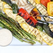 Grilled Summer Vegetables with Roasted Garlic Aioli