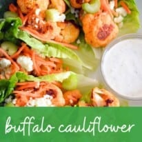 Buffalo Cauliflower Lettuce Wraps Pin