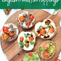 Savory & Healthy English Muffin Toppings Pin
