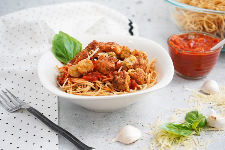 Air Fried Eggplant Pasta