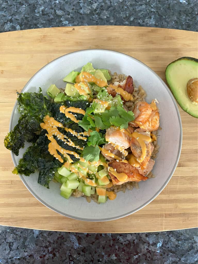 Food Rx: Heart Healthy Benefits of Avocado + Salmon Avocado Sushi Bowl