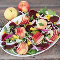 Apple Arugula Salad with Beets and Blue Cheese