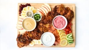 Latke Toppings Board