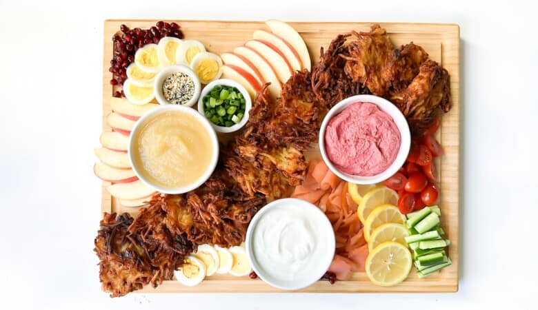 Latke Toppings Board