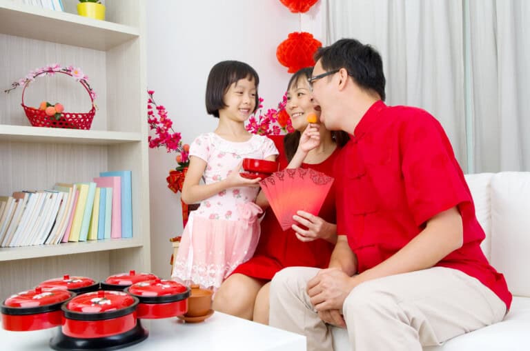 Asian families celebrate Chinese New Year