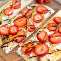 Goat Cheese Flatbread Appetizer with Strawberries