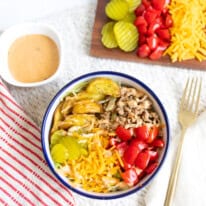 Tomato Turkey Burger Bowls for Busy School Nights